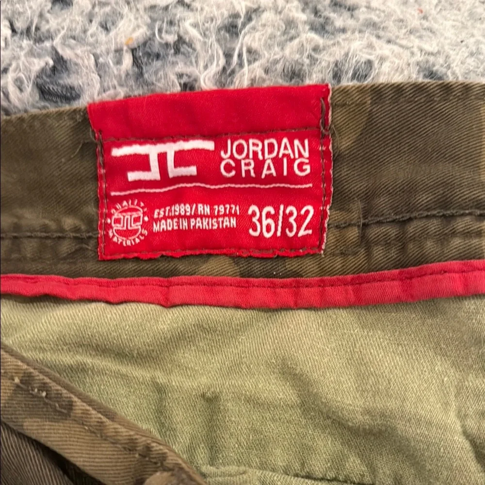 Jordan Craig Olive Green Camo Cargo Pants